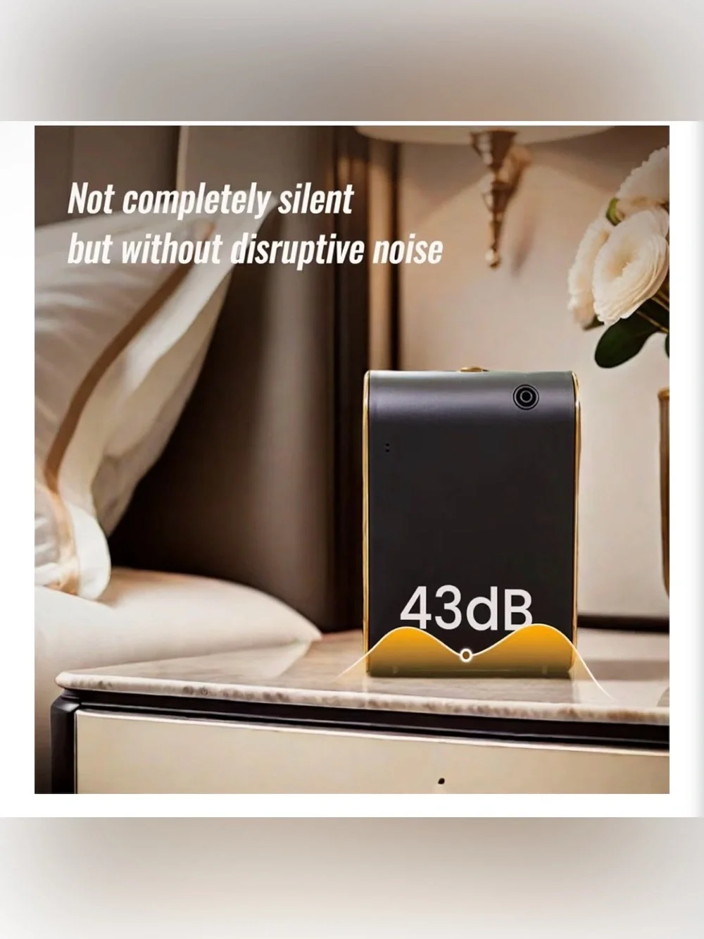 Intelligent Waterless Essential Oil Diffuser with WiFi- Black and Gold